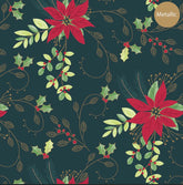 Traditioneller Weihnachtsstern – Hochwertiger Baumwollstoff mit Weihnachtsmotiv – 100 % Baumwollstoff – Meterware, Halbmeter, Long Quarter oder Fat Quarters